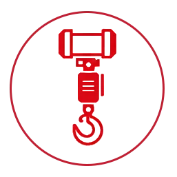 Motorized and manual hoist control icon
