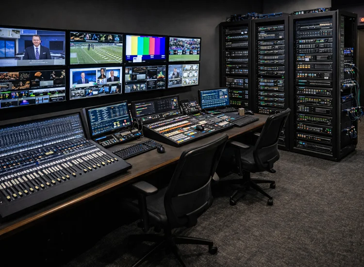 Professional AV control room designed for reliability and long-term performance