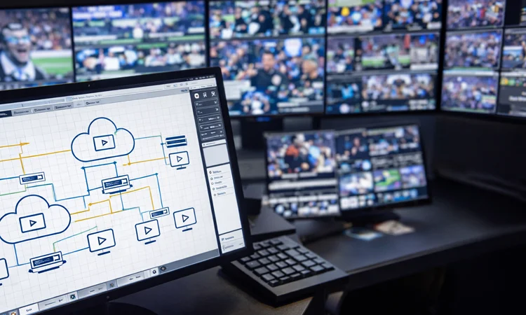 Pro AVL video control interface routing system video system control interface showing signal routing and distribution