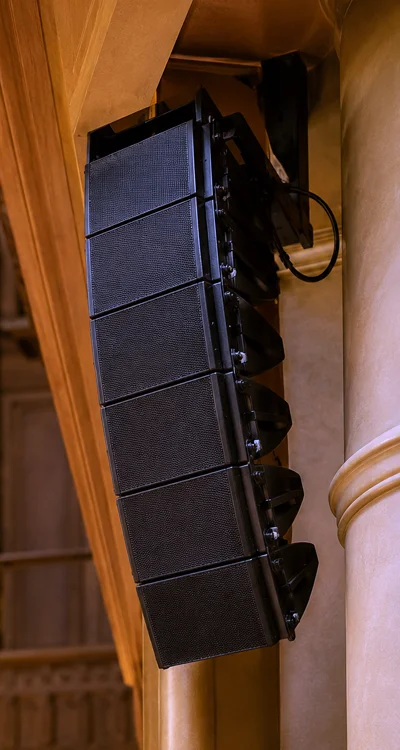 Performance-Ready Concert Hall Performance-ready concert hall interior after audio reinforcement upgrades